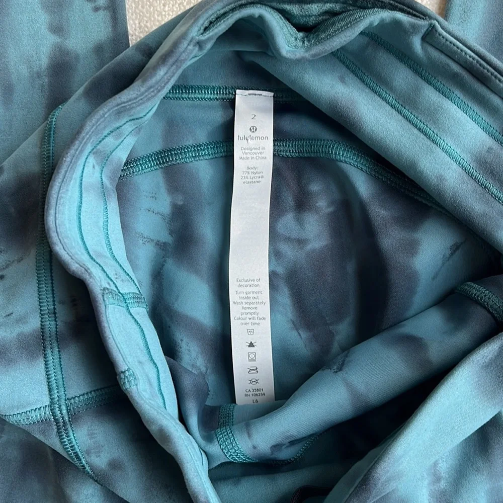 LULULEMON by Athleta Invigorate high rise tight 25” tie dye leggings w pockets 2